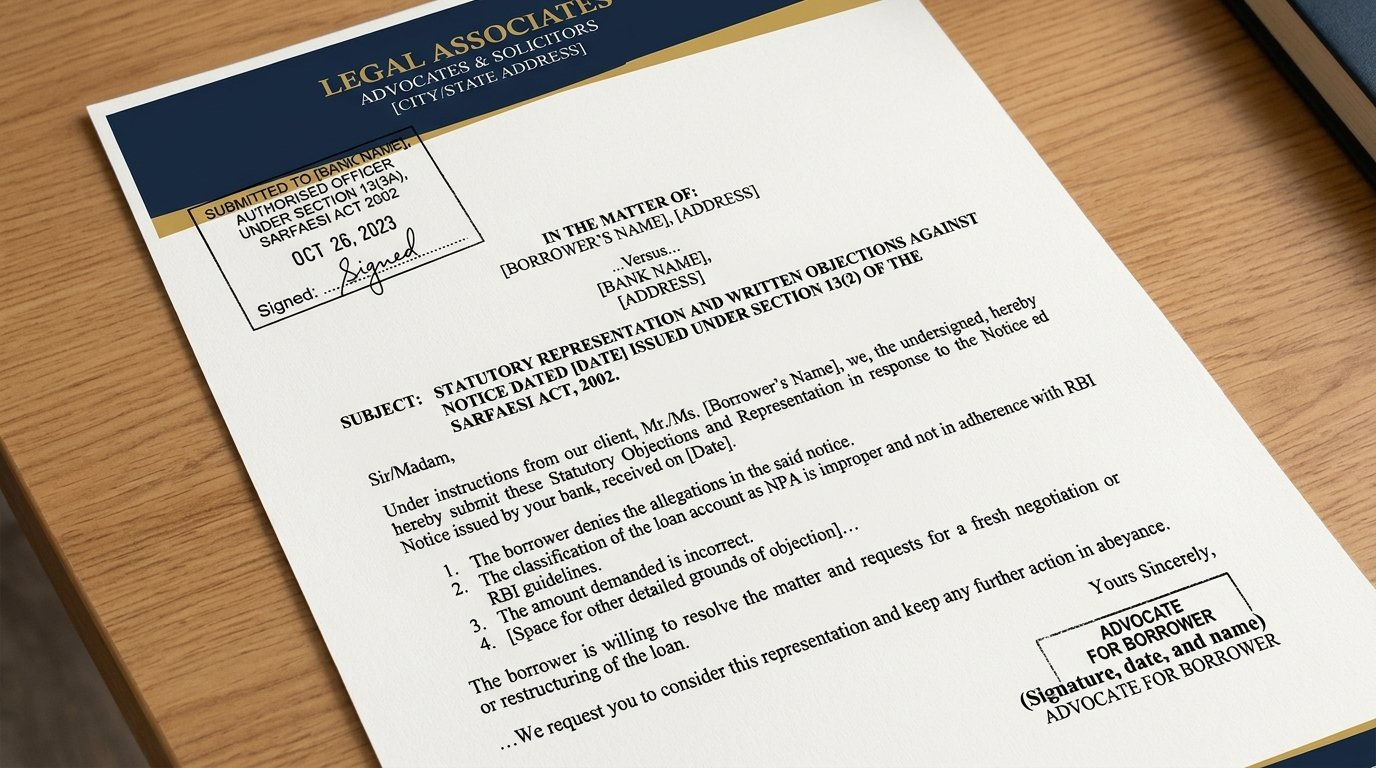 Borrower Statutory Written Objections and Representation Submitted under Section 13(3A) SARFAESI Act